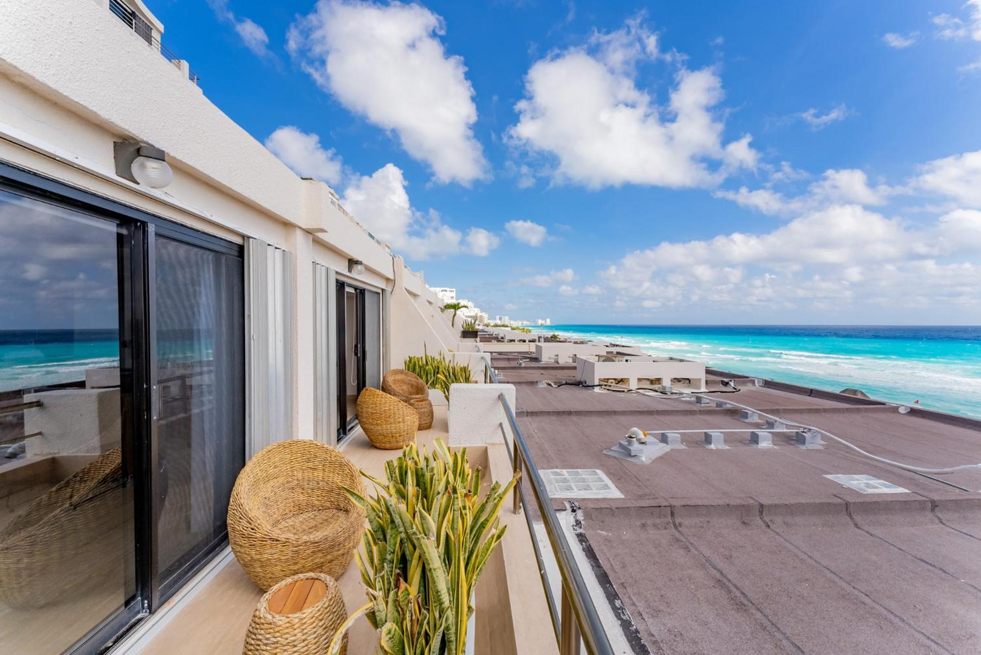 Amazing Caribbean Ocean View At Villas Marlin In קנקון מראה חיצוני תמונה